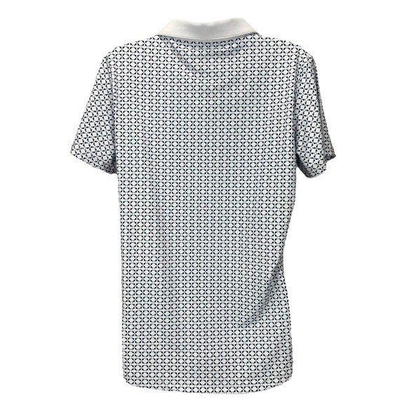 Scales Women's Medium Nautrical Sail Polo Blue/Navy Stretchy‎ Golf Fishing Top - Picture 4 of 9